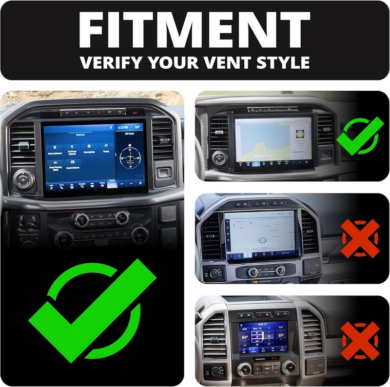 tackform Vent Phone Mount Compatible with 2021-2024 Ford F150 and Raptor | CNC Machined Aluminum | Zero Slip, Anti-Scratch | Universal Magnetic Phone Holder | Short Reach | (NOT MAGSAFE COMPATIBLE) - Image 2