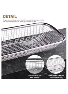 KASTWAVE Silverware Utensil Organizer, Stainless Steel Mesh Drawer Organizer for Flatware, Knives, Pen, Cosmetic, 4Pcs  - Image 5