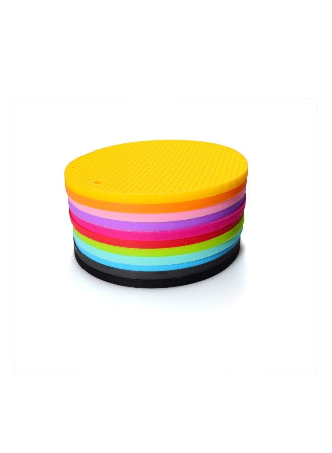 60g Silicone Honeycomb Coaster Round Silicone Place Pad Round Plate Pad Pad Sand Pad High Pressure Pot Pad Direct Supply-Color:Nordic Blue