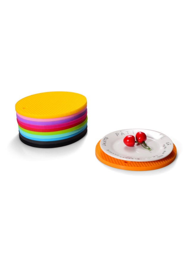 60g Silicone Honeycomb Coaster Round Silicone Place Pad Round Plate Pad Pad Sand Pad High Pressure Pot Pad Direct Supply-Color:Nordic Blue