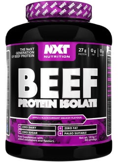NXT Nutrition Beef Protein Isolate Zero Dairy Apple & Blackcurrant Flavour 60 Servings 1.8 kg  - Image 1