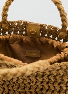 MANGO Natural Fiber Double Handle Bucket Bag  - Image 5
