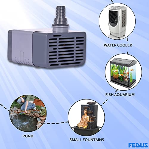 FEDUS 9 Watt Cooler Water Pump For Aquarium, Submersible Small cooler Water Lifting Pump Motor For Ponds, Fountain, Desert Air Cooler, Fish Tank, Statuary, Hydroponics - Image 2