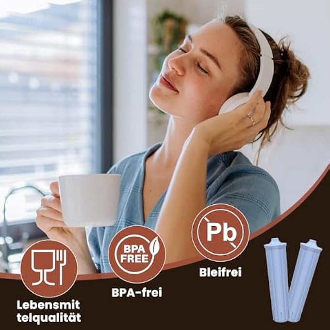 GOLDEN ICEPURE Tv Sd Nsf Certified Fully Automatic Coffee Machine Water Filter Replacement For Jura Blue Filter Cartridge For Jura Compatible With Jura Ena 4 Pieces Not Jura E6E8 - Image 5