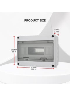 SYOSI 12 Way Circuit Breaker MCB Distribution Protection Box, Miniature Circuit Breaker with DIN Rail, IP65 Waterproof, Suitable for Indoor and Outdoor Use  - Image 2