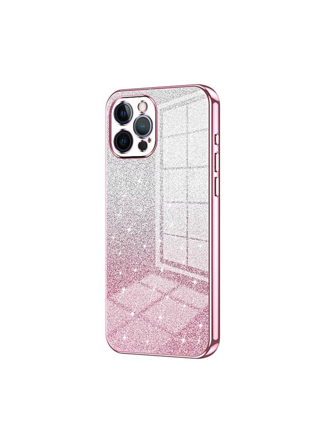 Zaboon Case For iPhone 12 Pro Max Gradient Glitter Powder Electroplated Phone Case - Image 1