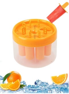 8PCS Ice Cream Molds Easy Release Popsicles Molds with Round Ice Holder Reusable BPA Free Popsicle Maker for Kids DIY Homemade Popsicles Ice Pop Molds