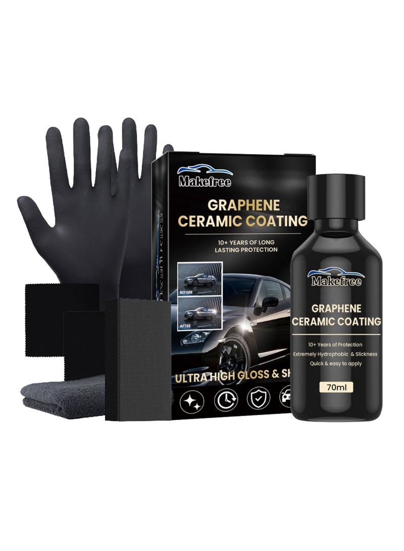 Excefore Graphene Ceramic Coating for Automotive,Ceramic Coating for Cars, Graphene Coating for Car Detailing, Long-Lasting Protection Kit for Car Detailing (70ml) - Image 5
