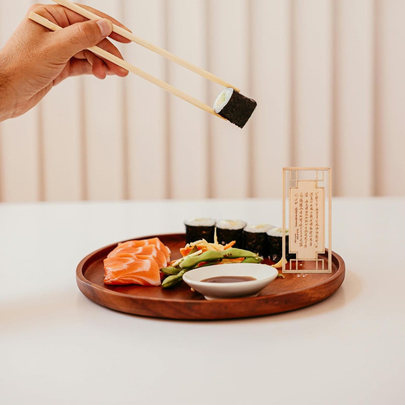 Mini Sushi Display Plate Wooden Decoration For Cold Appetizer Tableware Accessory - Image 4