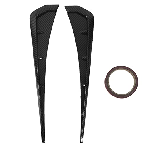 Acouto Car Side Vent Air Wing Cover Trim 1Pair ABS Carbon Fiber Pattern 41x9cm/16.1x3.5in Car Universal Side Vent Air Wing Cover Trim with Adhesive - Image 1