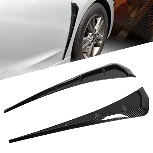 Acouto Car Side Vent Air Wing Cover Trim 1Pair ABS Carbon Fiber Pattern 41x9cm/16.1x3.5in Car Universal Side Vent Air Wing Cover Trim with Adhesive - Image 5