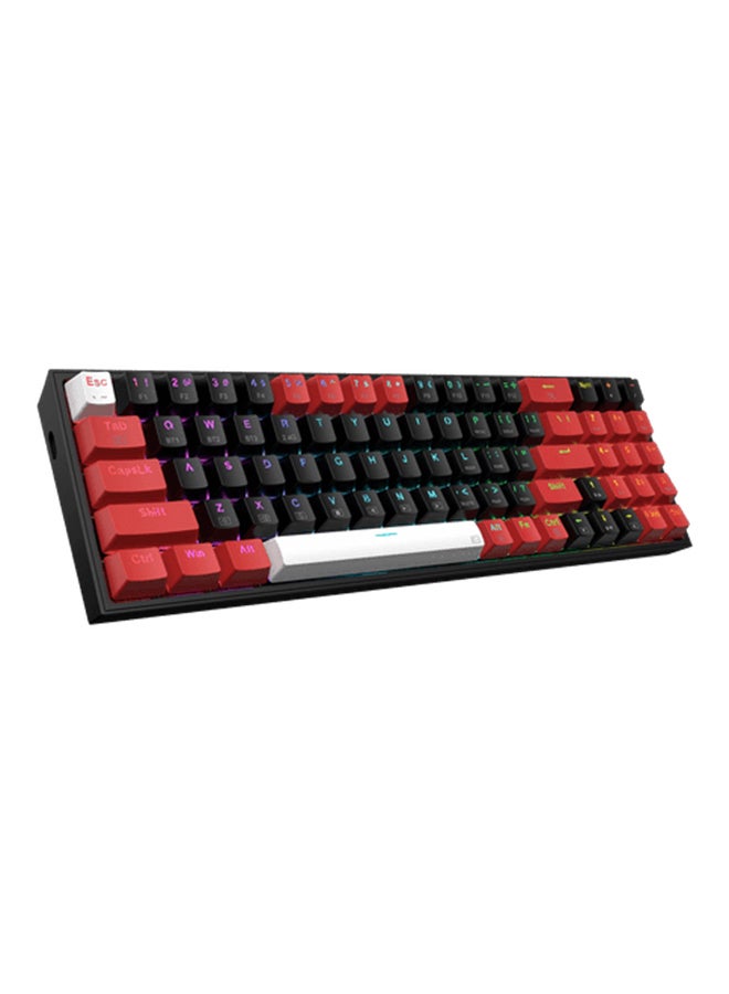 ريدراجون Redragon K628 PRO 75% 3-Mode Wireless RGB Gaming Keyboard، 78 مفتاحًا لوحة مفاتيح ميكانيكية مدمجة قابلة للتبديل السريع مع مقبس PCB مجاني للتبديل السريع، مفاتيح أسهم مخصصة ولوحة أرقام، مفتاح أحمر - Image 1