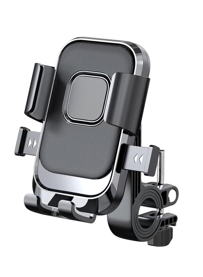 Hirospace Shock-Absorbing Motorcycle Phone Holder, Adjustable Mount Bracket for Motorbike and Bicycle, Universal Fit for iPhone, Samsung, Huawei, Xiaomi, Redmi, Honor, and More - Image 1