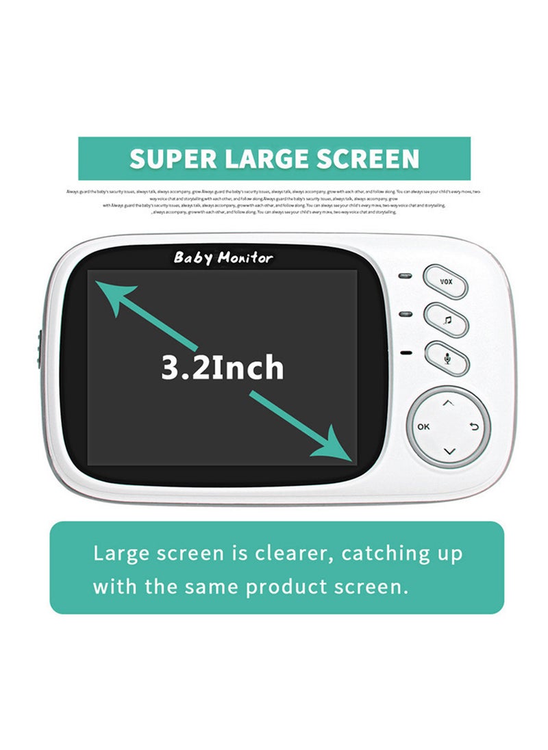 Sharpdo 3.2 Inch LCD Display Baby Wireless Video Monitor With Night Vision, Room Temperature Monitoring, Baby Care Monitor Wireless Camera  - Image 3