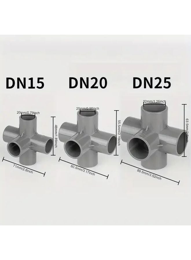 Gray PVC Elbow Connector 3 Way DN15 De20 Plastic Pipe Fittings Water Pipe Accessories - Image 5
