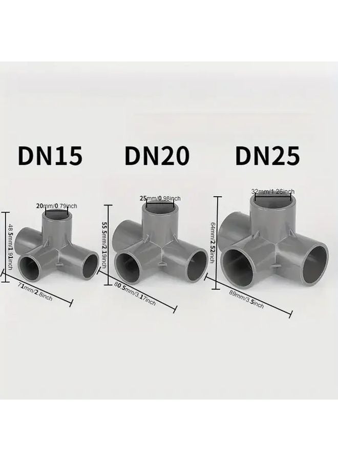 Gray PVC Elbow Connector 3 Way DN15 De20 Plastic Pipe Fittings Water Pipe Accessories - Image 4