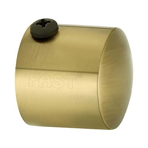 FAST CB45S Brass Antique Heavy Metal Round Curtain Rod End Cap Finilas for Door and Window 1 Inch Curtain Rod Accessories (6) - Image 2