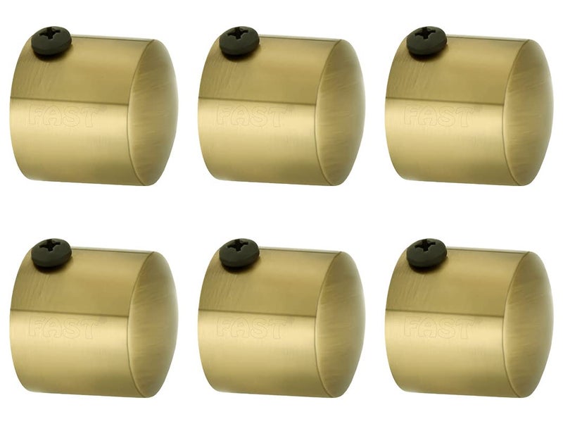 FAST CB45S Brass Antique Heavy Metal Round Curtain Rod End Cap Finilas for Door and Window 1 Inch Curtain Rod Accessories (6) - Image 5
