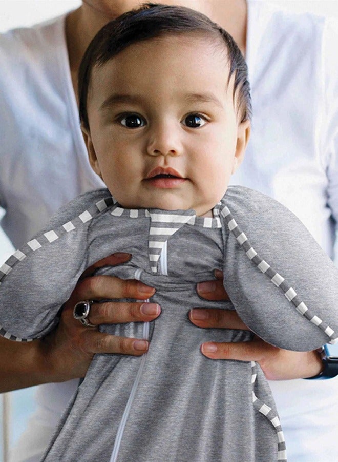 سويت لايف كيس نوم رمادي للأطفال، كيس نوم مضاد لردود الفعل المنعكسة، ملابس نوم ناعمة ومريحة للرضع، كيس نوم آمن وجيد التهوية للأولاد والبنات، مثالي للمواليد الجدد والرضع - Image 2