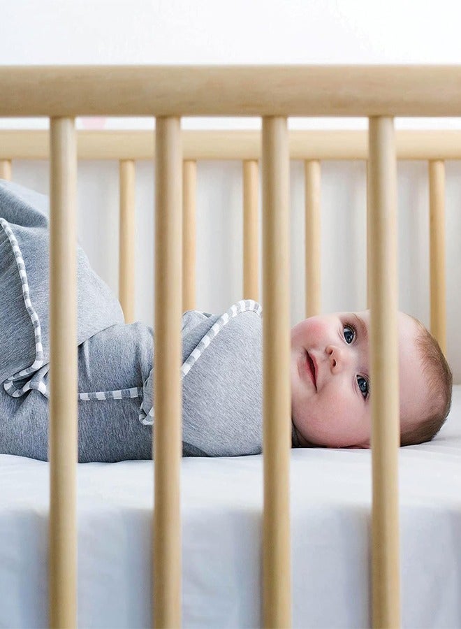 سويت لايف كيس نوم رمادي للأطفال، كيس نوم مضاد لردود الفعل المنعكسة، ملابس نوم ناعمة ومريحة للرضع، كيس نوم آمن وجيد التهوية للأولاد والبنات، مثالي للمواليد الجدد والرضع - Image 4