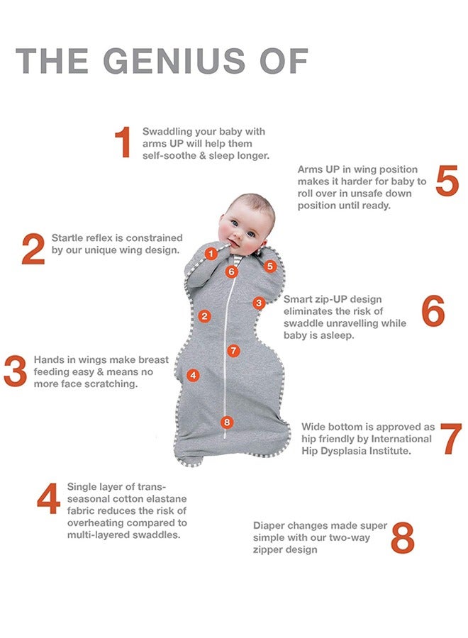 سويت لايف كيس نوم رمادي للأطفال، كيس نوم مضاد لردود الفعل المنعكسة، ملابس نوم ناعمة ومريحة للرضع، كيس نوم آمن وجيد التهوية للأولاد والبنات، مثالي للمواليد الجدد والرضع - Image 5