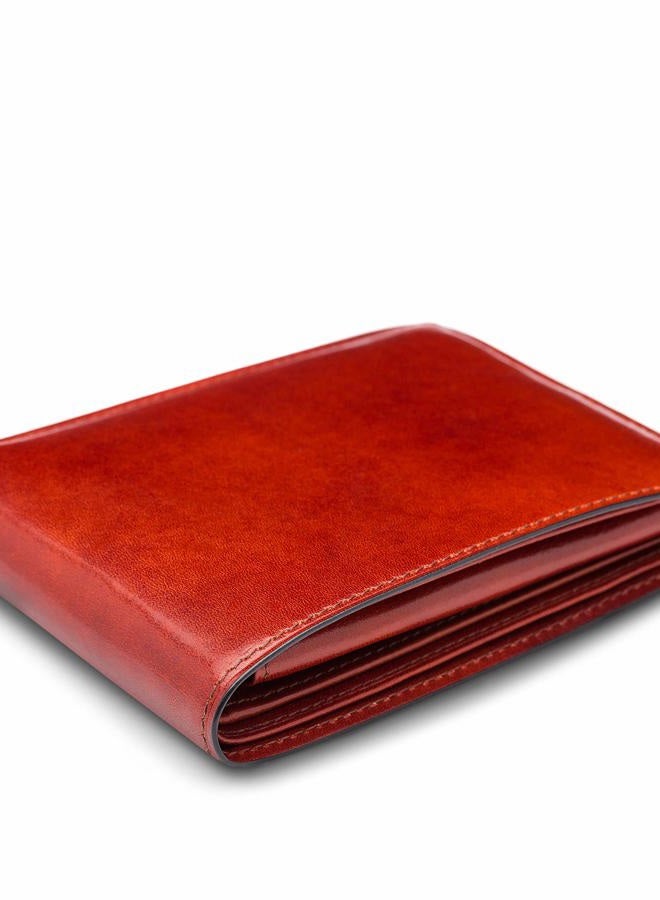Bosca Men's Leather Wallet with Removable ID Passcase - Bifold Wallet for Men With 8 Card Slots, Premium Hand-Stained Leather With Gift Packaging, Cognac Brown - Image 3