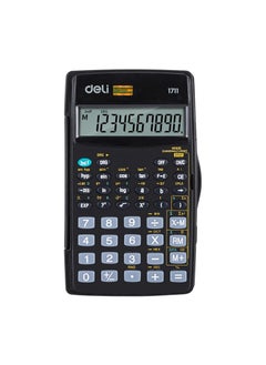 Deli Deli E1711 Scientific Calculator Black | 8+2 Digits | Solar & LR54 Batteries | 56 Functions for Students and Professionals  - Image 2