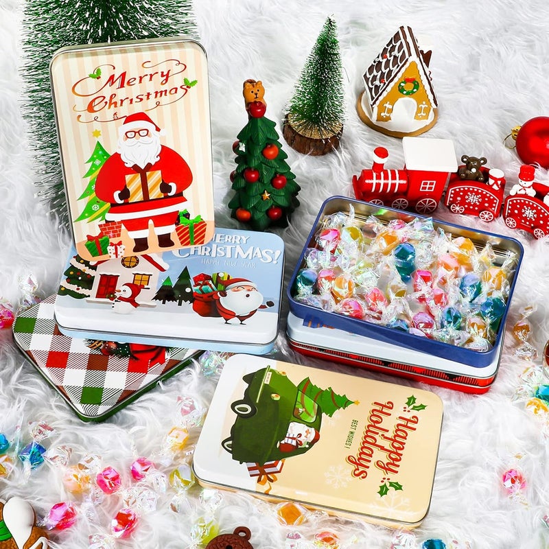 MGparty 16 PCS Christmas Gift Card Tin Holder Boxes Unique Gift Card Tin Boxes Holders with Lids for Christmas Holiday Gift Box Set, Xmas Party Favors - Image 2