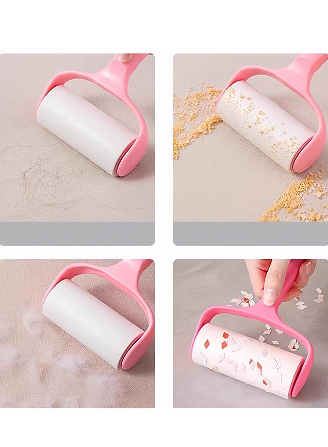 Lint Roller with 9 Refills, Manual Pet Hair Remover, Lint Remover Kit, Wax Removal Roll, Cat Hair Remover, Adhesive Lint Brush, Animal Fluff Remover Set, Multi-Surface Fur Removal Tool, Extra Sticky Rollers 540 Sheets  + 1 Handle, Portable Mini Lint Cleaning Roller Refill for Clothes, Furniture, Bed, Car, and Pet Hair, Cat Dog Fur Carpet, Dust - Image 2