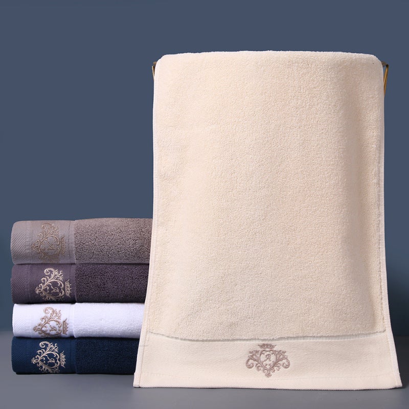 Towel Cotton Whole Hotel Thickened Towel Household Adult Cotton Face Towel Soft Absorbent Towel Whole(Beige, 34*75) - Image 1