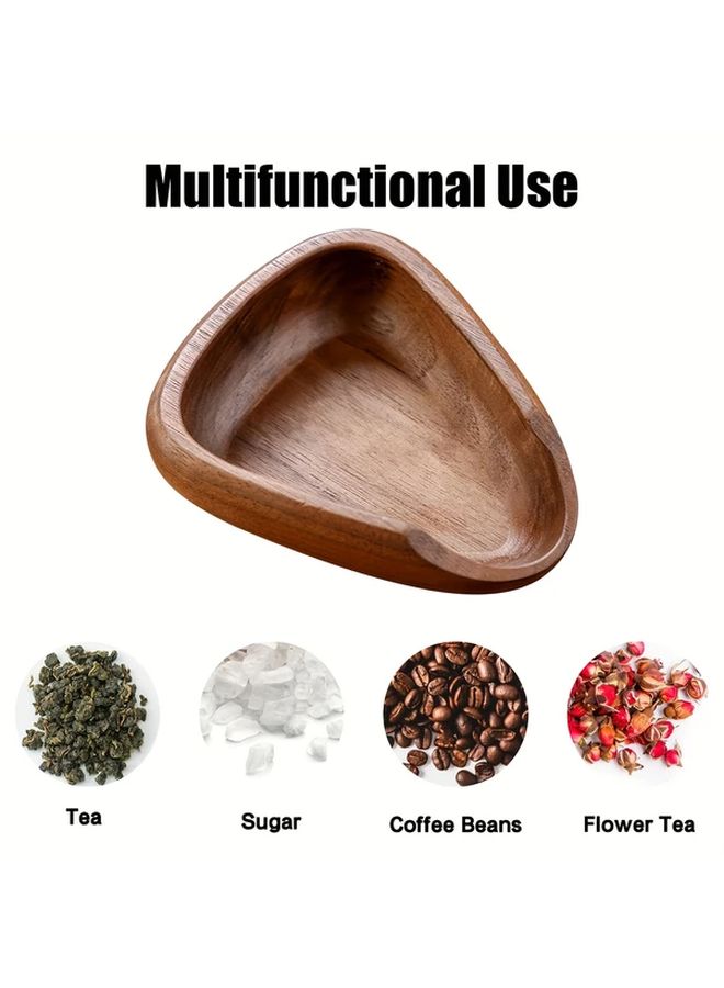 Wooden Coffee Bean Dosing Cups With Spray Bottle 2pcs Set Black Walnut - Image 2