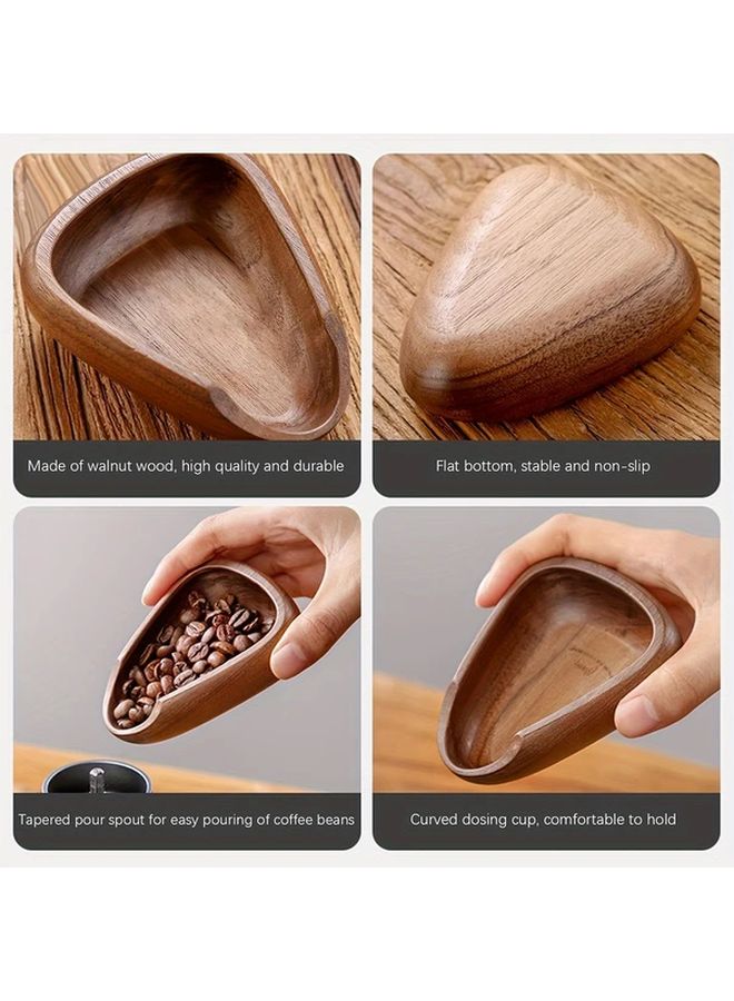 Wooden Coffee Bean Dosing Cups With Spray Bottle 2pcs Set Black Walnut - Image 5