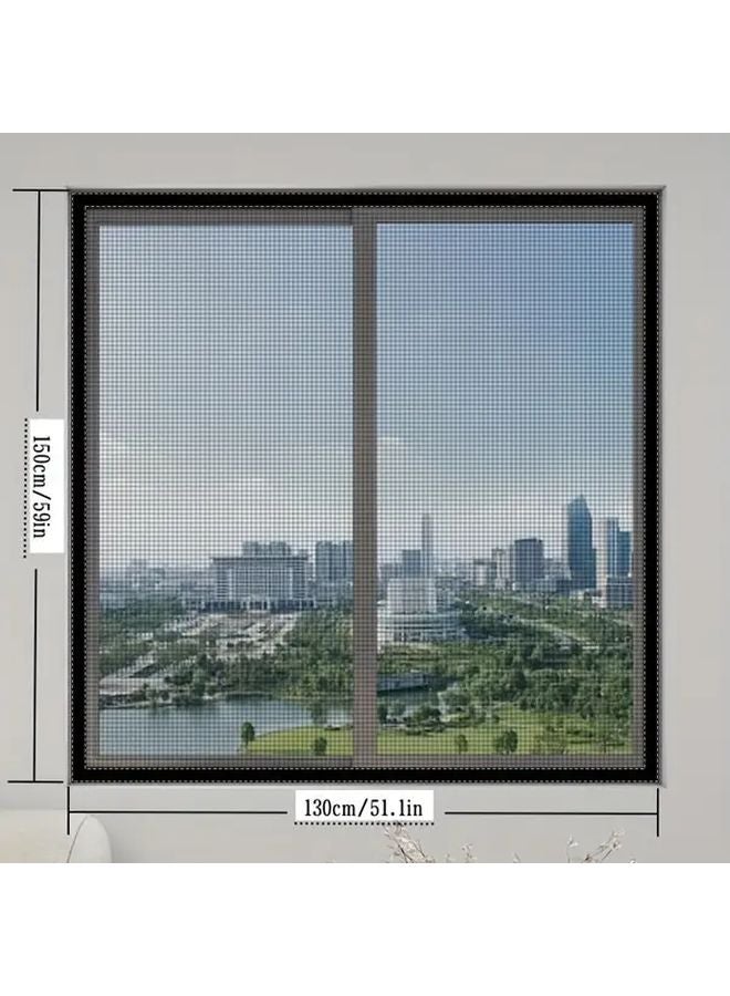 White Self Adhesive No Drill Window Mosquito Net Washable Reusable Insect Screen - Image 4