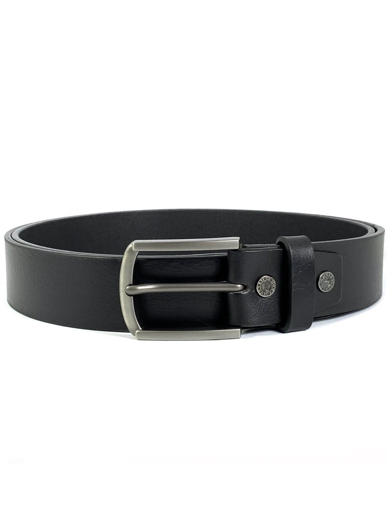 CLASSIC MILANO® Genuine Leather Belt Men in an elegant GIFT BOX; Classic Jean Belt; Belts for men Mens belt Leather; Pin Buckle 35MM - Image 4