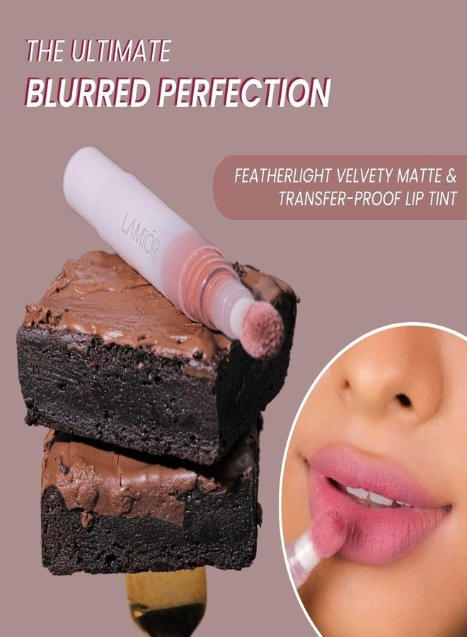 LAMIOR Blurry Fudgy Lip Tint - Combo of 3, Shade - Sunday Brunch | Ultra Velvety Matte | Transfer Proof & Hydrating Formula | Long-Lasting Lip Tint with Cushion Applicator | Vegan & Cruelty-Free - Image 4