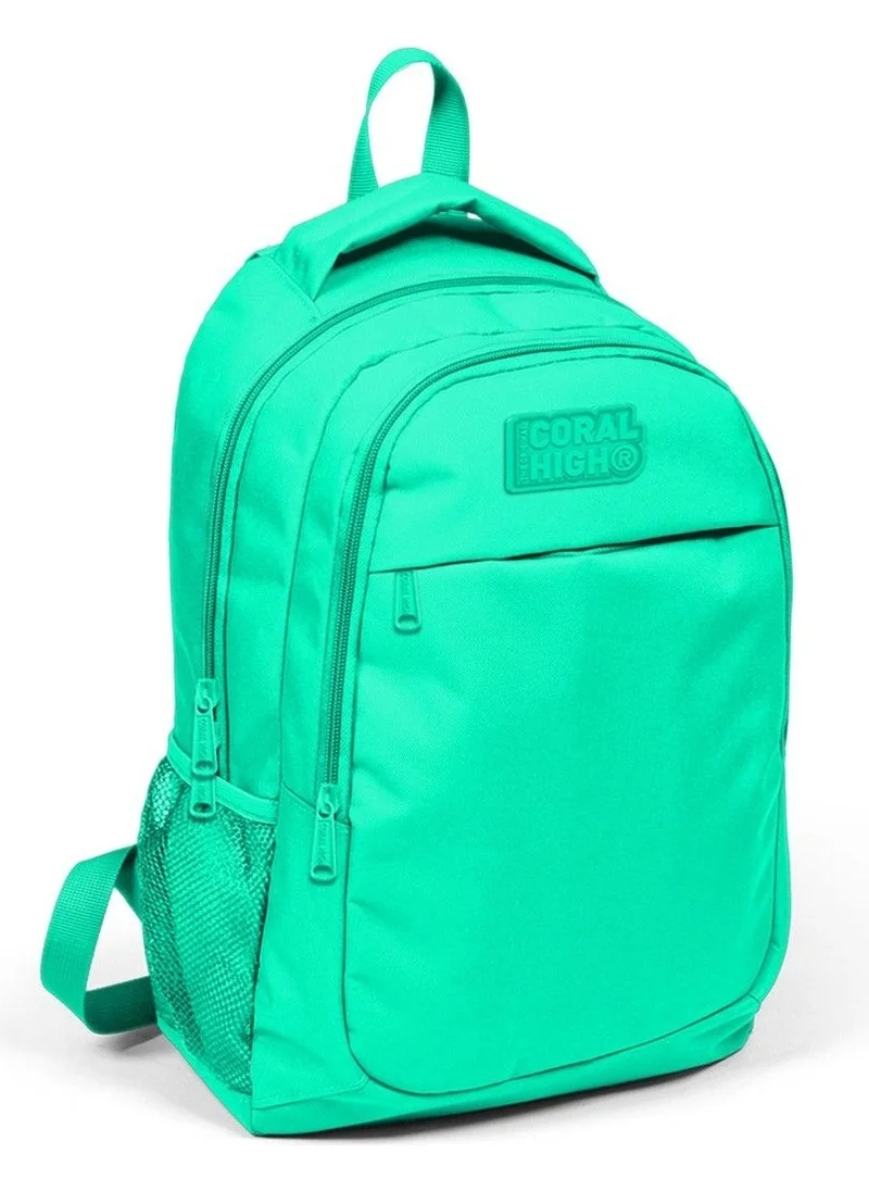 CORAL HIGH School Backpack and Lunch Bag Girl Green