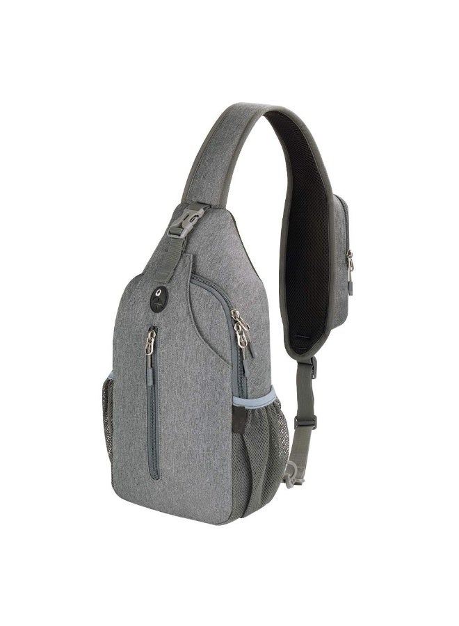 Crossbody Sling Backpack Sling Bag Travel Hiking Chest Bag Daypack for Men Women Dark Gray - Image 1