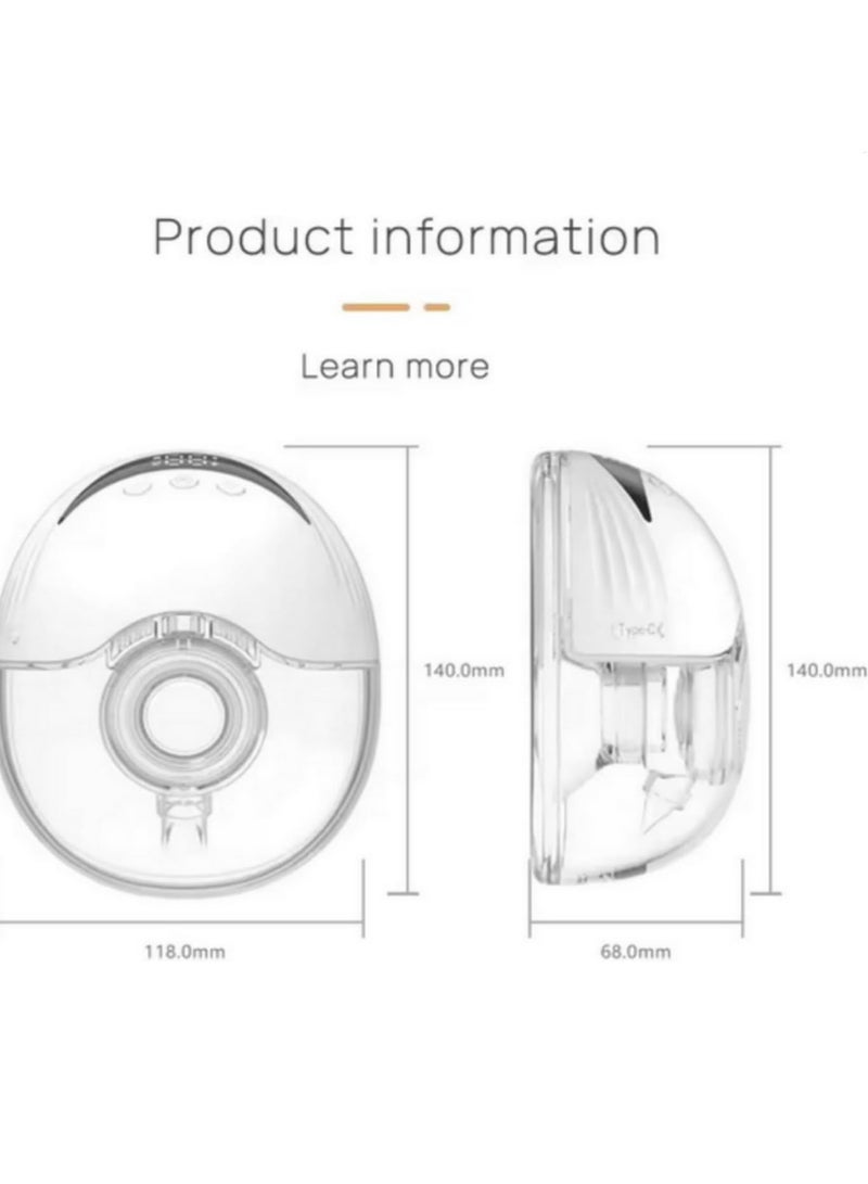 2-in-1 Hands-Free Wearable Electric Breast Pump with LED Display, 4 Modes & 12 Levels, Double Breast Pump for Nursing Mothers-Double MY375 - Image 4