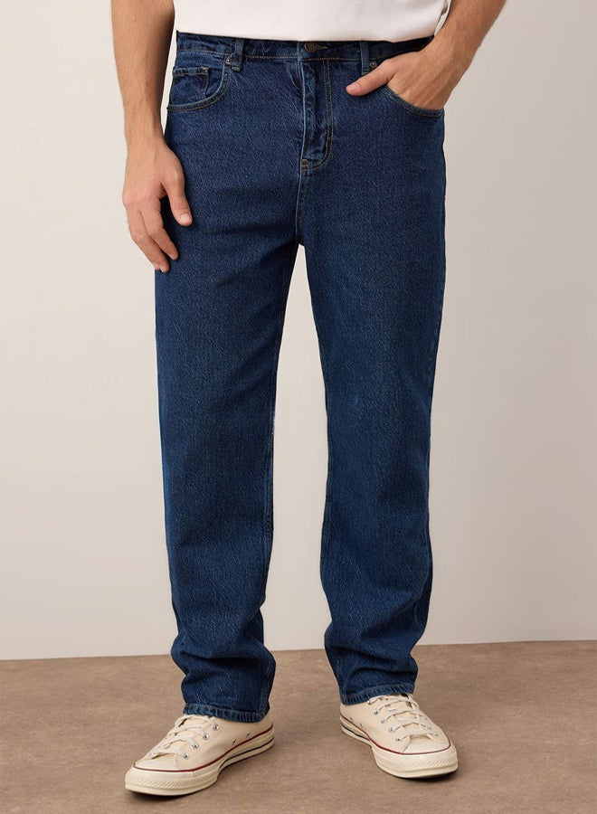 trendyol Navy Blue Baggy/90's Straight Fit Jeans Baggy Jeans - Image 1