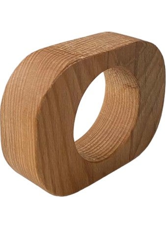 Decorium Wood Wooden Napkin Ring 6-Piece  - Image 2
