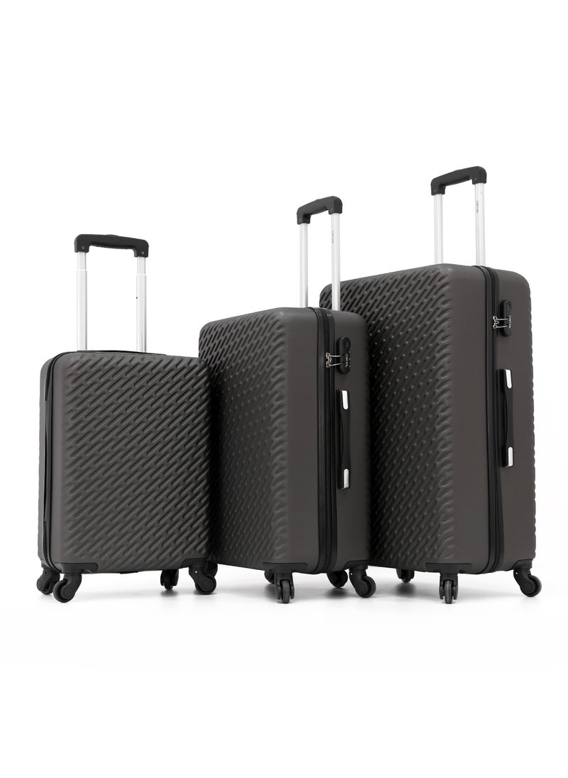 CAPITAL CAPITAL Hardside Luggage Trolley Bag 3 Pieces set,Grey (S-20,M-24,L-28 Inch)  - Image 1