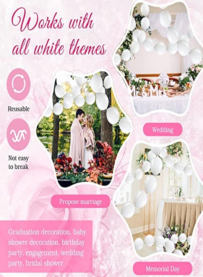 Meanplan 100 Pcs Link Balloon Linking Balloon Latex Linkable Balloons Connected Wedding Party Decoration (White, 12 Inch) - Image 5