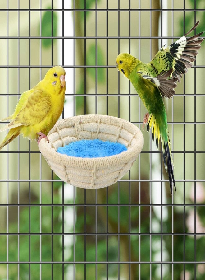 Wontee عش طيور من وونتي، عش تكاثر، سرير، قفص طيور، منزل للببغاوات، البادجي، الببغاوات الصغيرة، الكوكاتيل، الكناري، طيور الحب (حبل قطني) - Image 3