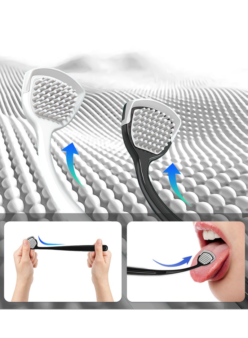 Generic Tongue Cleaner Scraper Portable Reusable Tongue Scraper Tongue Cleaning for Oral Cleaning and Reducing Bad Breath 2PCS  - Image 5