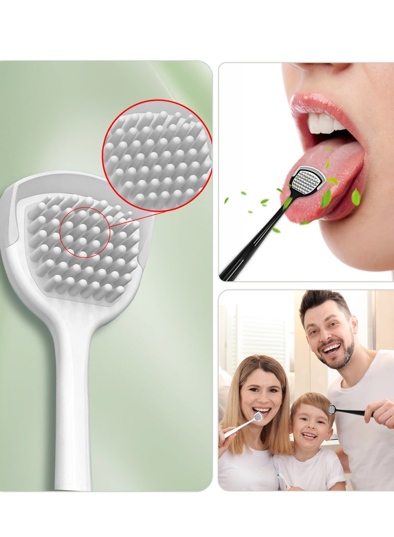 Generic Tongue Cleaner Scraper Portable Reusable Tongue Scraper Tongue Cleaning for Oral Cleaning and Reducing Bad Breath 2PCS  - Image 4