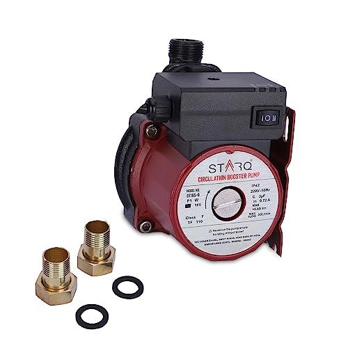 STARQ ST165-9 Inline Automatic Water Pressure Pump With Wall Mounting Bracket Suitable for Hot Water Circulation, Washing Machine, RO & Shower (RED) - Image 1