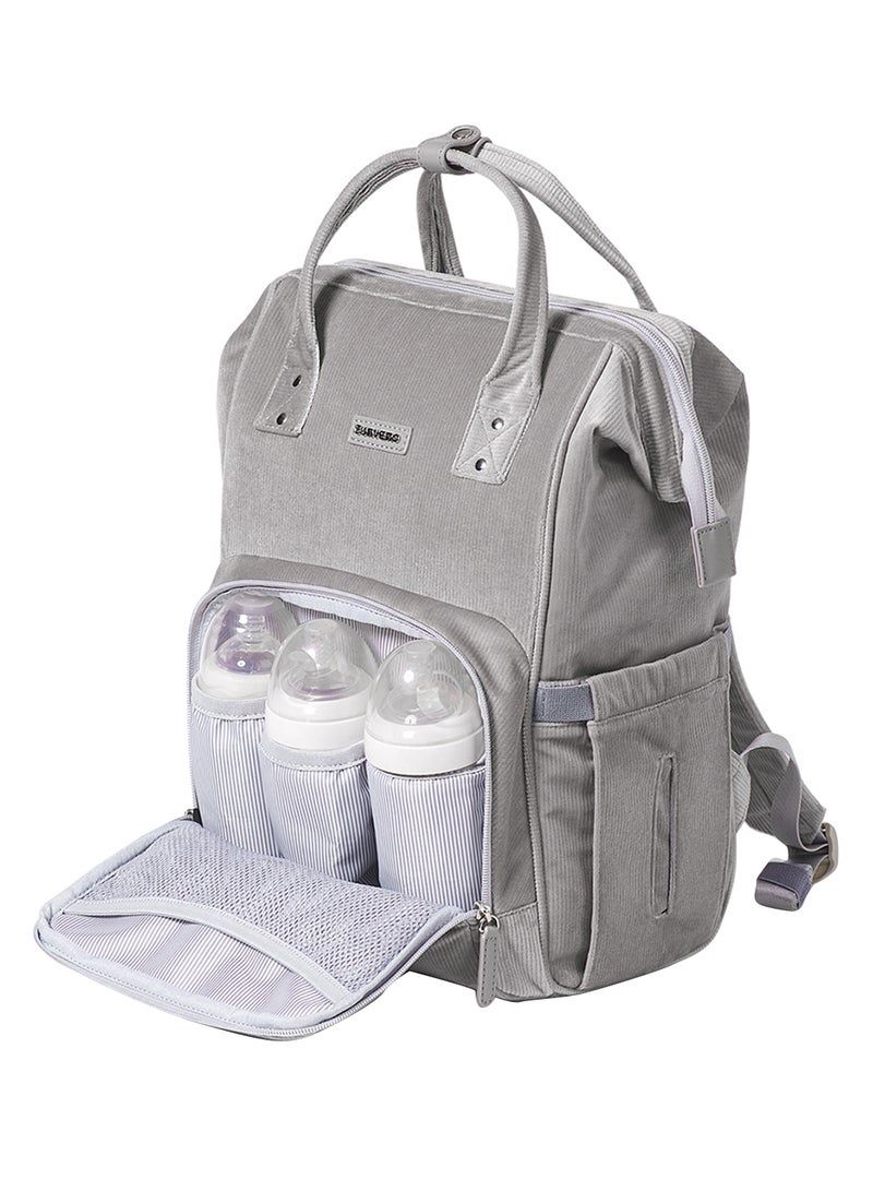 Sunveno Diaper Bag Corduroy - Grey Grey - Image 1