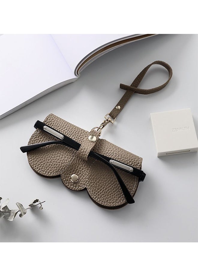 PU Soft Leather Sunglasses Bags, Eyeglass Protection Case, Portable Travel Scratch-Resistant Eyeglass Protection Bags, Pressure-Resistant Storage Bags with Straps, Portable Protection Case, Spectacle Case - Image 1