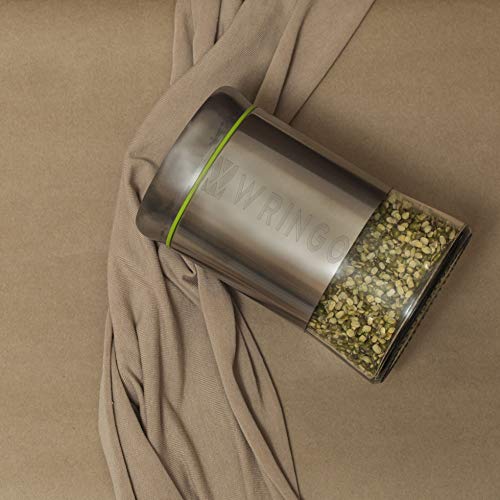 WRINGO 550ml Stainless Steel Canister Glass Jar with Lid,Premium Pantry Organizers Containers and Perfect kitchen Storage for Canning Cereal,Coffee,Sugar,Tea,pasta and Beans Containers set of 6 - Image 4