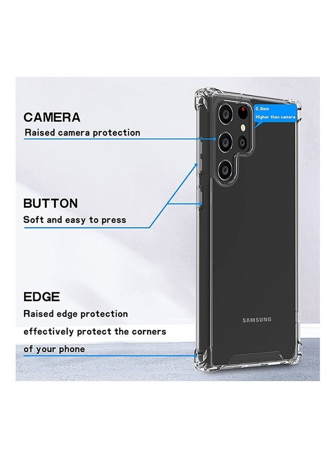 Slim Case with 4 Corners Soft TPU Bumper Case for Samsung Galaxy S22 Ultra 5G Clear - Image 3